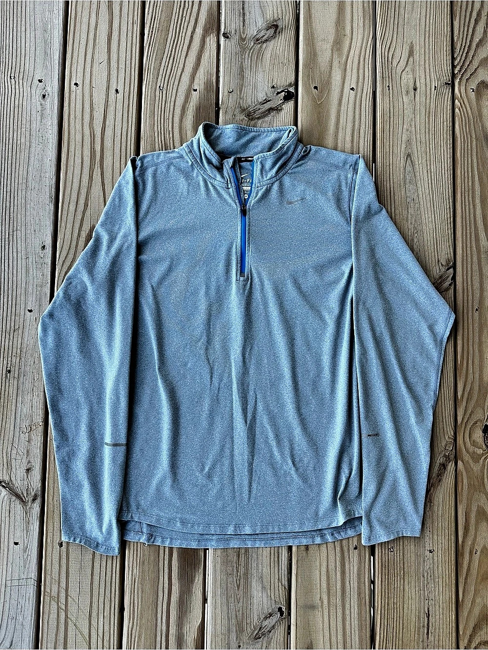 Nike Element Dri-Fit Running Training 1/4 Zip Blue Pullover